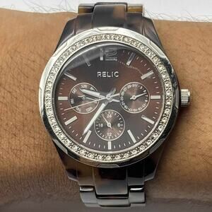 Brown Crystal Relic Watch